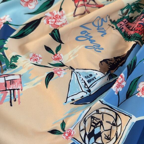 Old Navy Beach Scene Side-Tie Mini Swim Sarong - Picture 14 of 14